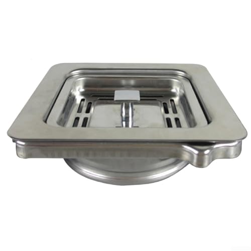 Feeshoppher Quadratischer Küchenspüle-Entsorgungsadapter, Edelstahl, Lebensmittelabfallentsorgungs-Sieb mit dreilagigem Dichtungssystem, 110 x 110 mm Feeshoppher Quadratischer Küchenspüle-Entsorgungsadapter, Edelstahl, Lebensmittelabfallentsorgungs-Sieb mit dreilagigem Dichtungssystem, 110 x 110 mm von Feeshoppher