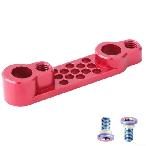Feeshoppher Rennrad-Hinterradbremsen-Adapter, flache Montage, Scheibenbremsen-Adapter für Rennräder, 140 mm auf 160 mm Umwandlung, leichtes 7075 Aluminium-Legierungsmaterial (rot) von Feeshoppher