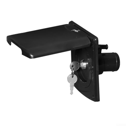 Feeshoppher Rv Wassereinlass ABS RV Wassereinlass mit magnetischer Verschlusskappe Schwerkraftfüllung Frischwasseranschluss mit quadratischem Bajonett-Stil Abdeckung für Wohnmobil Camper Boot weiß von Feeshoppher