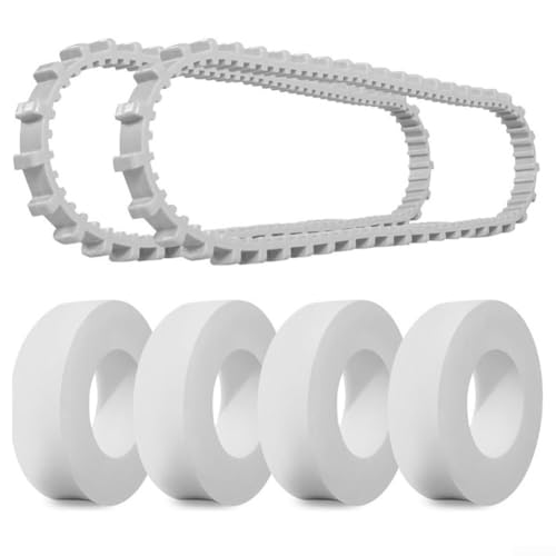 Feeshoppher Track and Climbing Ring Pool Cleaner Replacement Wheel Parts Compatible With Pool Robot 9985006-R2 Drive Track 6101611-R4 Climbing Ring Wheel Set von Feeshoppher