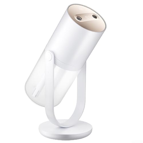 Feeshoppher Tragbarer Desktop-Luftbefeuchter, 450 ml, Wassertank mit 3000 mAh Akku, USB-wiederaufladbar, kühles Nebelhersteller, für Zuhause, Büro, Schlafzimmer, 3 Sprühmodi, Weiß Feeshoppher Tragbarer Desktop-Luftbefeuchter, 450 ml, Wassertank mit 3000 mAh Akku, USB-wiederaufladbar, kühles Nebelhersteller, für Zuhause, Büro, Schlafzimmer, 3 Sprühmodi, Weiß von Feeshoppher