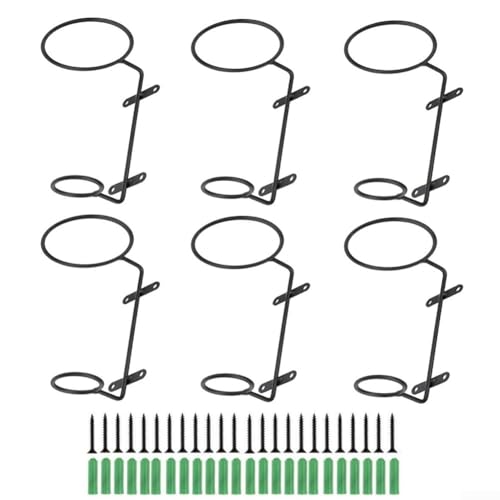 Feeshoppher Weinflaschenhalter-Set, 6 Metall-Organizer, perfekt für jede Hausbar (nach unten) von Feeshoppher