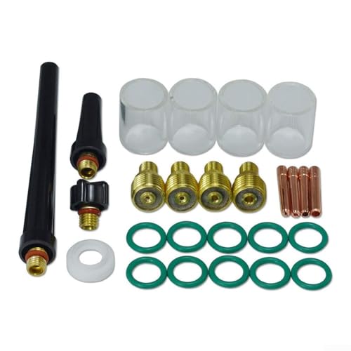 Gaslinsen-Spannzangen-Körper-Zubehör-Set für WIG-Schweißer, passend für WP Series Taschenlampen, einschließlich isolierter Teile von Feeshoppher