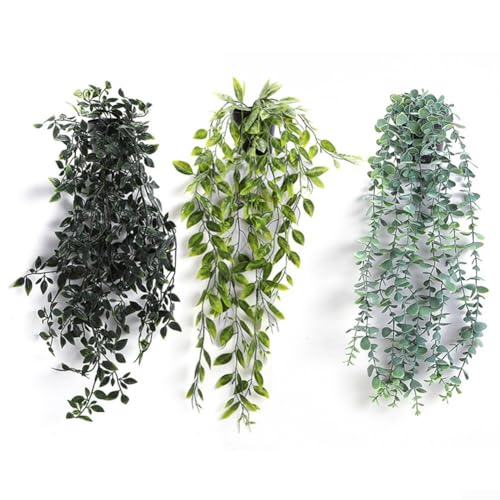 Hängende Blumentopf-Dekoration, 3-teiliges Set lebensechte Kunstpflanzen, um Ihre Raumästhetik zu bereichern Hängende Blumentopf-Dekoration, 3-teiliges Set lebensechte Kunstpflanzen, um Ihre Raumästhetik zu bereichern von Feeshoppher