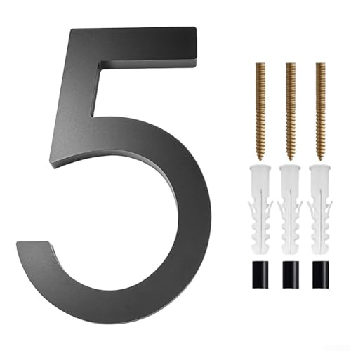 Hausnummern für Briefkästen, schwebend, 12,7 cm, Schwarz, 5 Stück Hausnummern für Briefkästen, schwebend, 12,7 cm, Schwarz, 5 Stück von Feeshoppher