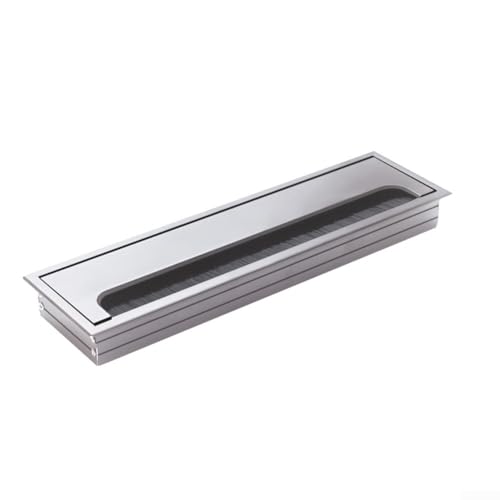Kabellochabdeckung für den Schreibtisch mit Drahtbox und eingebauter Bürste, um den Arbeitsplatz ordentlich und organisiert zu halten, quadratisches Aluminium-Legierungs-Design, geeignet für Büro- und Kabellochabdeckung für den Schreibtisch mit Drahtbox und eingebauter Bürste, um den Arbeitsplatz ordentlich und organisiert zu halten, quadratisches Aluminium-Legierungs-Design, geeignet für Büro- und von Feeshoppher