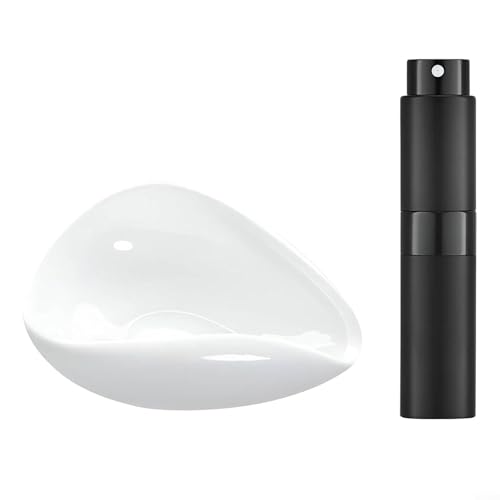 Kaffeeliebhaber Essential Kit Stilvolle Töpferei Tablett mit innovativer Sprühflasche (Weißstrahl + Sprühflasche) von Feeshoppher