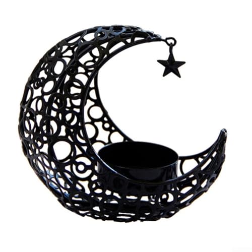 Kerzenständer aus Metall, innovatives Design, ideal für besondere Anlässe zu Hause oder im Freien, Schwarz Kerzenständer aus Metall, innovatives Design, ideal für besondere Anlässe zu Hause oder im Freien, Schwarz von Feeshoppher