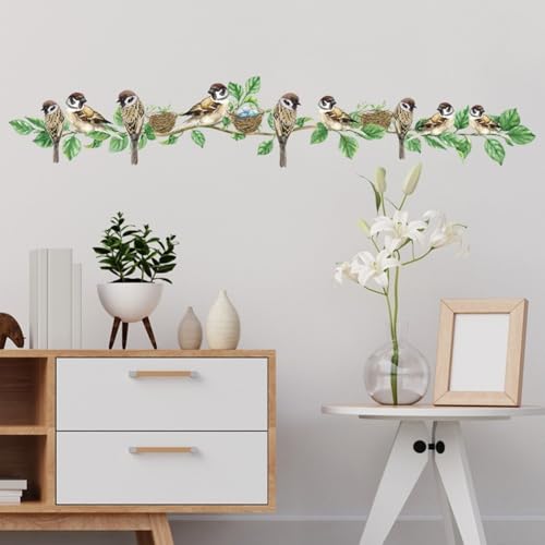 Kinderzimmer Dekor mit Vogelrebe Wandaufkleber abziehbare Vinyl-Aufkleber für Wände zu Hause von Feeshoppher
