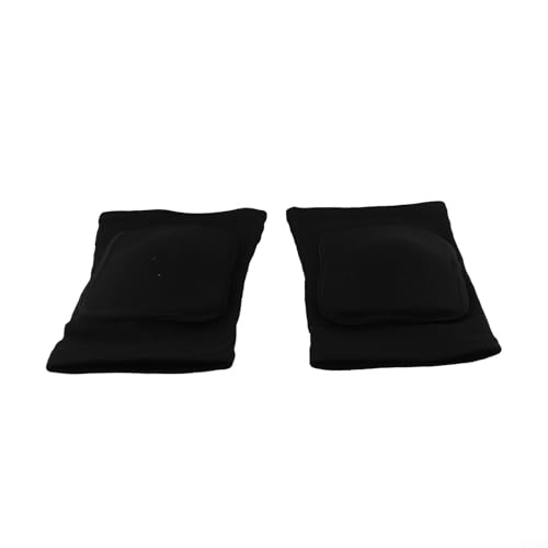 Kompressions-Knieschoner 1 Paar mit elastischer Unterstützung und dicker Schwammschicht für bequemen Schutz bei verschiedenen Sportarten (M schwarz) von Feeshoppher