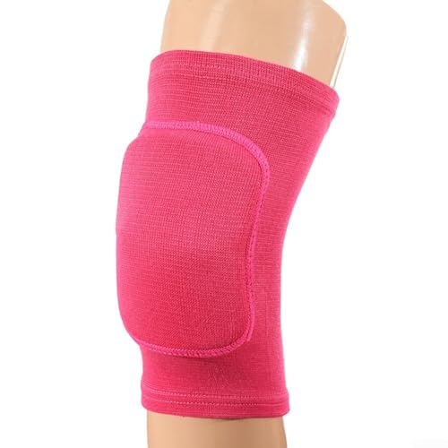 Kompressions-Knieschoner 1 Paar mit elastischer Unterstützung und dicker Schwammschicht für bequemen Schutz bei verschiedenen Sportarten (S rot) von Feeshoppher