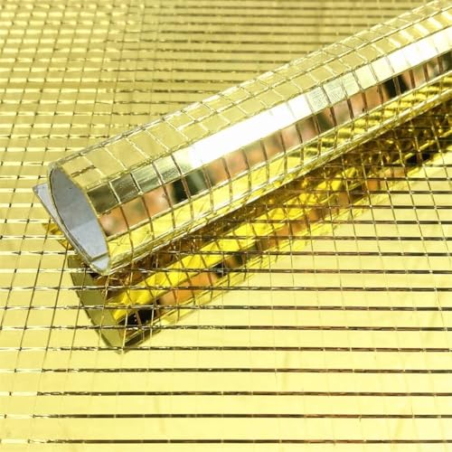 Kreative Heimdekoration mit Mosaik-Glasspiegel-Aufklebern, perfekt für DIY-Projekte, 3600 Stück (Gold) von Feeshoppher