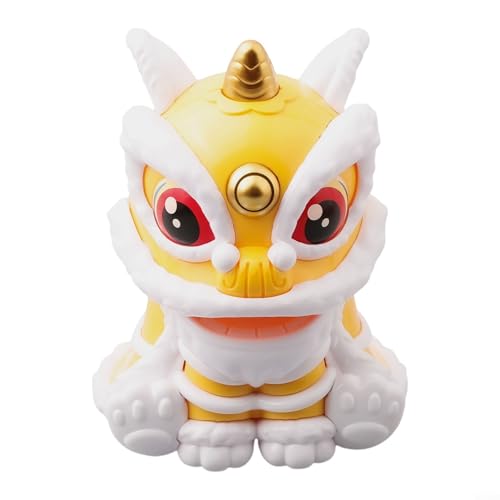 Lively Löwe Armaturenbrett Ornament Solarbetriebene Dekoration für Autoliebhaber (gelb) von Feeshoppher