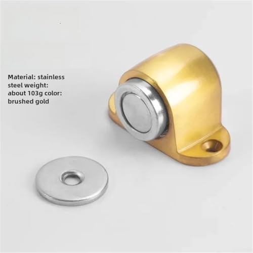 Magnetischer Türstopper aus Edelstahl für erhöhte Stabilität (Gold) von Feeshoppher
