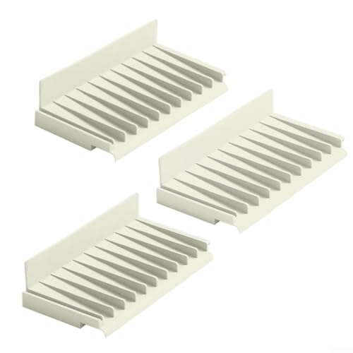 Mehrteilige Silikon-Abtropfmatte mit anschließbarer Funktion für Wasserhahn-Spritzschutz und effiziente Entwässerung (beige) von Feeshoppher