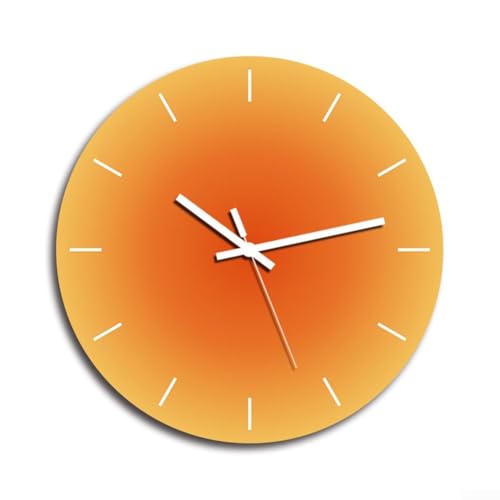 Moderne Wanduhr aus Acryl im Stil des nördlichen Sonnenuntergangs, perfekt für den Heimgebrauch (G) von Feeshoppher