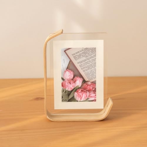 Moderner Acryl-Bilderrahmen, entworfen, um Ihren Kalender zu personalisieren und gleichzeitig besondere Momente zu präsentieren (10 x 15 Holzfarbe) von Feeshoppher