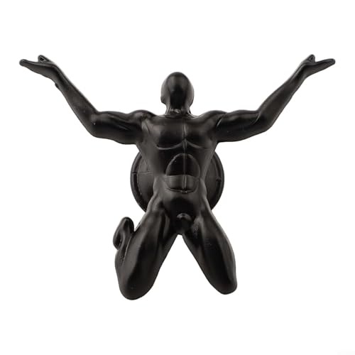 Möbelgriff für Schrank und Kleiderschrank, Zinklegierung, Griffe mit kreativem Design (mattschwarz) von Feeshoppher