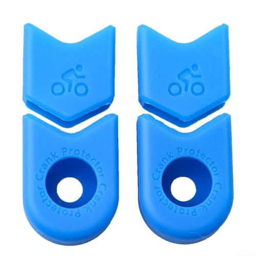 Mountainbike-Kurbelarm-Schutzlösung, Silikon-Schutzhülle für Kurbelgarnitur, 2/4 Stück (4 Stück blau) von Feeshoppher