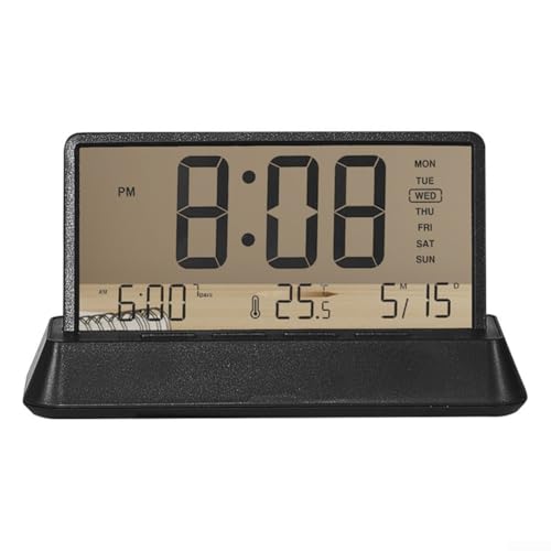Multifunktionale Digitaluhr mit Alarm, Temperaturanzeige und Schlummerfunktion für Zuhause oder Büro (A) von Feeshoppher