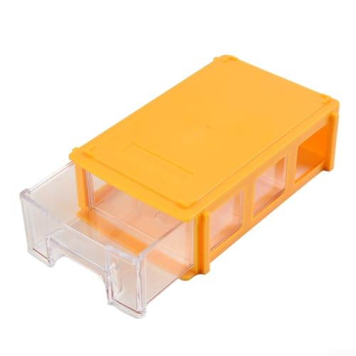 Organizing Made Easy 1PC Stackable Hardware Storage Box with Transparent Drawers for Quick Access (yellow) von Feeshoppher