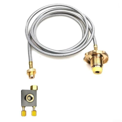 Outdoor Camping Gasherd Connector Messing Nachfülladapter Transferkopf mit Umwandlungsventil für Flachtank Langer Tank Mehrfachnutzung Camping Kochausrüstung (D) von Feeshoppher