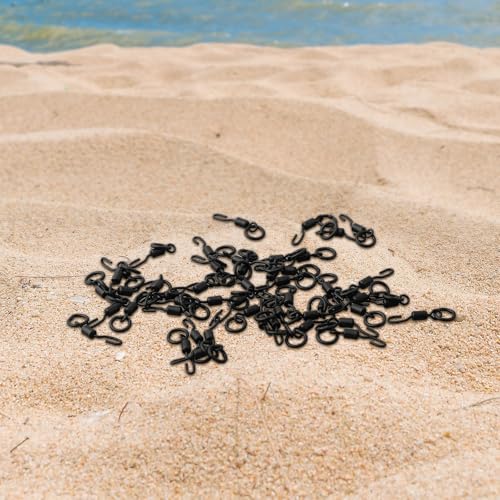 Premium Spinner Wirbel Pack enthält 100 Stück für schnelle Änderungen beim Karpfenangeln (20 Stück) von Feeshoppher