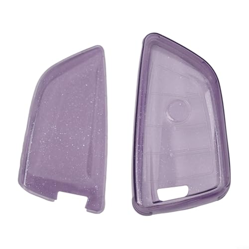 Premium TPU Transparent Autoschlüsselschutz passend für BMW Serie F Serie & SUV Range (lila) von Feeshoppher