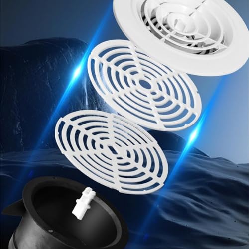 Runder Deckendiffusor-Grill mit verstellbarem Design für individuelle Luftstrom-Management (75 mm) von Feeshoppher
