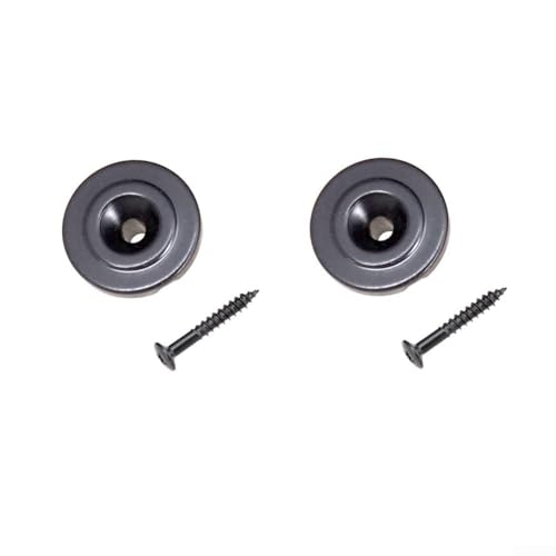 Saitenführungen für E-Bass, 2 Stück, Halterungen mit Schrauben, Chrom- oder Schwarz-Finish für Stimmstabilität (schwarz) von Feeshoppher