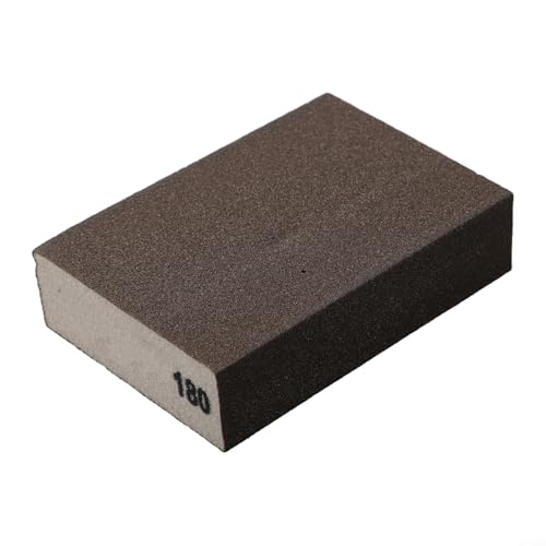 Schleifschwammblock mit 7 Körnungen 60320 für Wandschleifen, geeignet für Nass- und Trockenanwendung, ideal für Holz, Metall, Kunststoffreinigung und Polieren (180#) von Feeshoppher