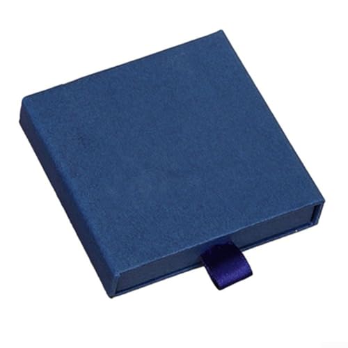 Schubladen-Schmuck-Verpackungsbox aus dickem Karton, perfekte Aufbewahrungslösung (dunkelblau, 10 cm) von Feeshoppher