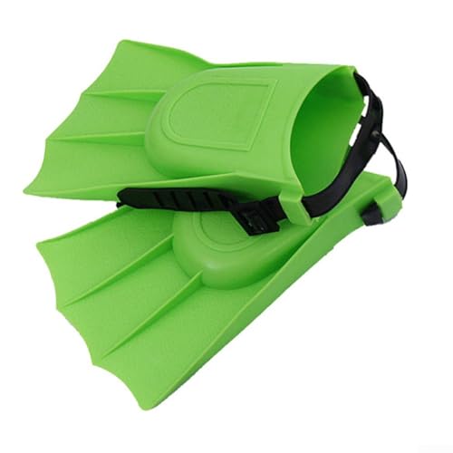 Schwimmflossen für Kinder mit verstellbarem Riemen und stabilem PVC-Material zur Verbesserung der Schwimmeffizienz und rutschfesten Komfort (grün) von Feeshoppher