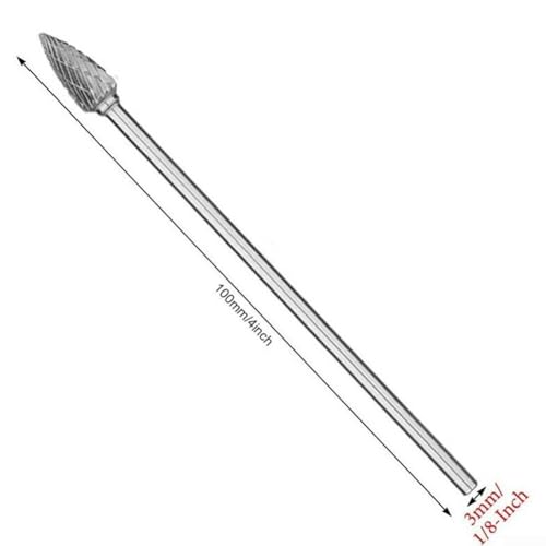 Set mit 10 Doppelschnitt-Hartmetall-Frässtiften, 10,2 cm lange Drehwerkzeuge für Metall-, Holz- und Glasgravur Set mit 10 Doppelschnitt-Hartmetall-Frässtiften, 10,2 cm lange Drehwerkzeuge für Metall-, Holz- und Glasgravur von Feeshoppher