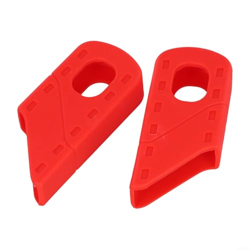 Silikon-Kurbelabdeckung, leichtes und robustes Design für verschiedene Fahrradmodelle (rotes Paar) von Feeshoppher