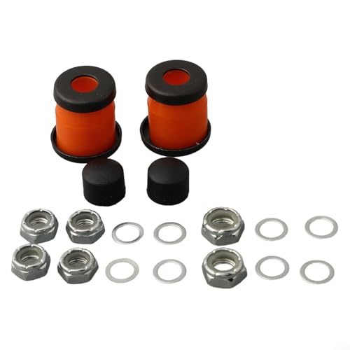 Skateboard Pivot Cup Ersatz Kit mit Achse und Kingpin Muttern für Longboard Truck Restaurierung (Orange) von Feeshoppher