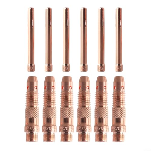Spannzangenkörper-Set für WIG-Schweißen, inklusive 12 Stück, kompatibel mit Taschenlampen der WP-Serie wie PTA 17 V und PTA 26 V Spannzangenkörper-Set für WIG-Schweißen, inklusive 12 Stück, kompatibel mit Taschenlampen der WP-Serie wie PTA 17 V und PTA 26 V von Feeshoppher