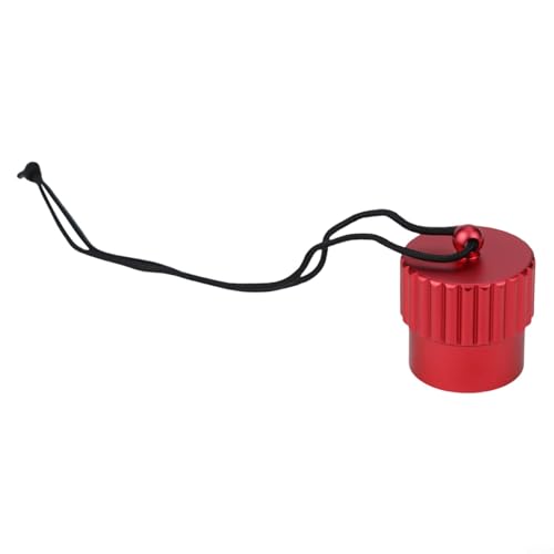 Staubschutzkappe für DIN-Ventil, aus stabilem Aluminium (rot) von Feeshoppher