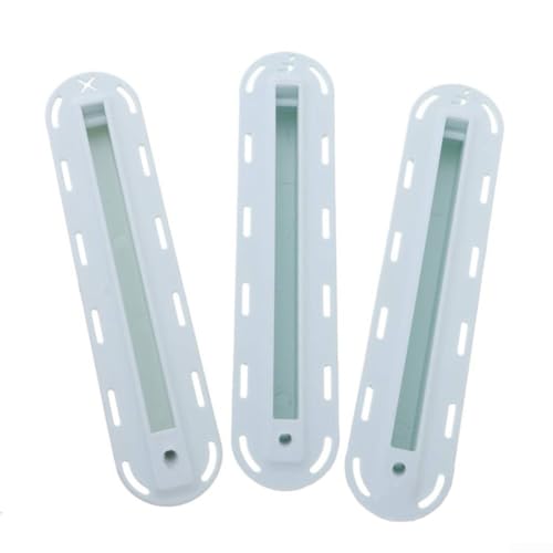 Surfbrett Zubehör Set PVC Flossenkästen mit Schrauben und Schlüssel für einfachen Flossenaustausch (weiß) von Feeshoppher