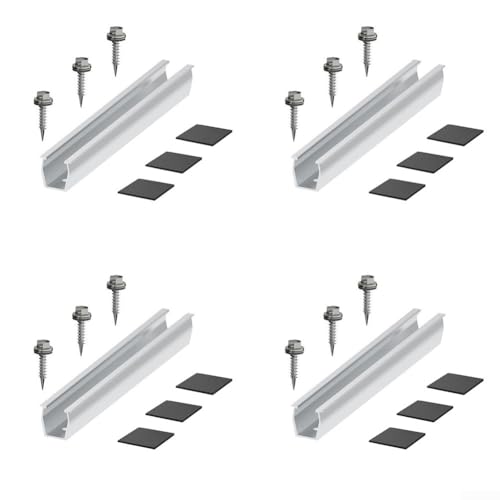 T20 Profil-Solarmodul-Halterungs-Kit für Metalldächer, robustes Design mit einfacher Installation (4 Set) von Feeshoppher