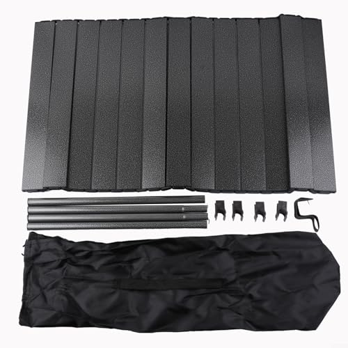 Tisch aus Aluminiumlegierung für Campingwagen, bequem zusammenklappbar für einfachen Transport und Einrichtung (S schwarz) von Feeshoppher