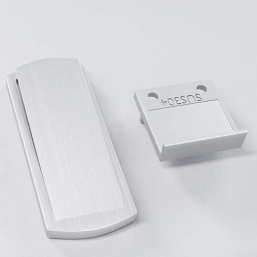 Unsichtbarer Türstopper aus 304 Edelstahl, magnetisches Design für Zuhause und Büro (Silber) von Feeshoppher