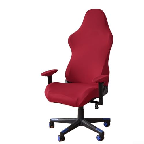 Verbesserter Komfort, ergonomisches Design von dehnbaren Bürostuhlhussen mit langen Ärmeln an den Armlehnen (großrot) von Feeshoppher