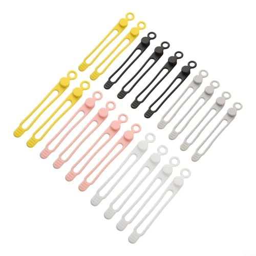 Wiederverwendbare Silikon-Kabelbinder 20 Stück Organizer mit sicherer Schnalle für effizientes Management von Kabeln und kleinen Gegenständen Wiederverwendbare Silikon-Kabelbinder 20 Stück Organizer mit sicherer Schnalle für effizientes Management von Kabeln und kleinen Gegenständen von Feeshoppher