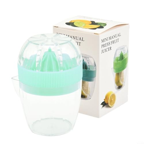 Zitruspresse mit effizienter Saftkontrolle, leichte manuelle Presse für Zuhause oder auf Reisen (grün) von Feeshoppher