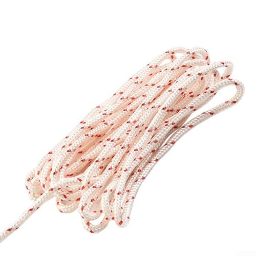 Zugseil Starterschnur für Kettensäge Trimmer Rasenmäher 5m Nylonfaserseil mit versiegelter Schutzbeschichtung und hervorragender Abriebfestigkeit (4mm) von Feeshoppher