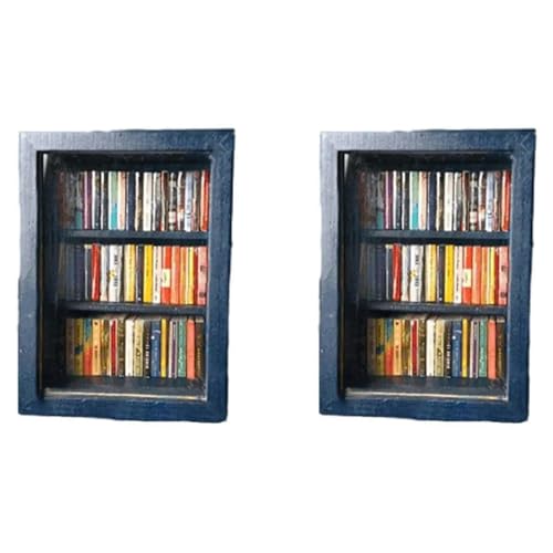 Feeuid 2 x Miniatur Bücherregal Angstregal Taschenregal Bücherregal für kleine Bücher aus Regal für Bücher Stressabbau Tisch Feeuid 2 x Miniatur Bücherregal Angstregal Taschenregal Bücherregal für kleine Bücher aus Regal für Bücher Stressabbau Tisch von Feeuid