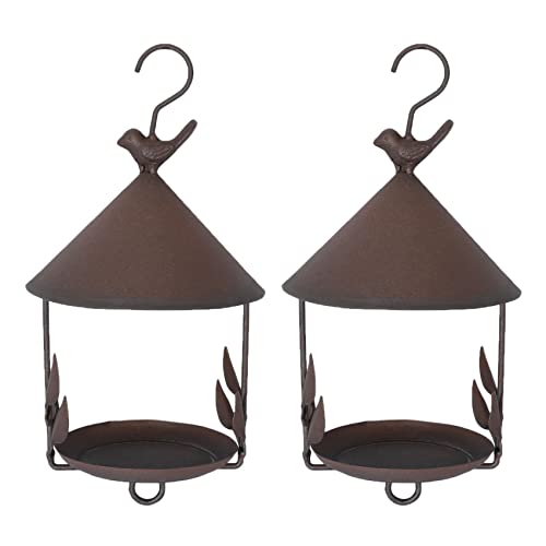 Feeuid 2 x Vogelfutterstation Bird Outdoor Iron Rainproof Winddicht Stil Hängen Netzteil von Feeuid