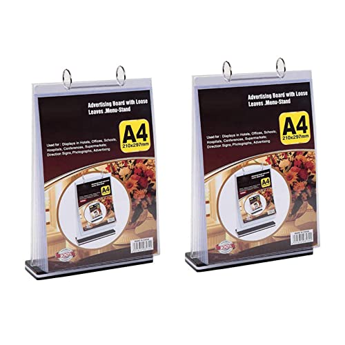 Feeuid 2X A4 Mehr Seitiger Flip Display Karten Etiketten StäNder Abnehmbarer Etiketten GeschäFt Menü Halter Feeuid 2X A4 Mehr Seitiger Flip Display Karten Etiketten StäNder Abnehmbarer Etiketten GeschäFt Menü Halter von Feeuid