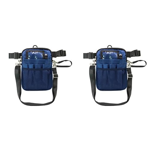 Feeuid 2X Krankenschwester Fanny Pack StillgüRtel Organizer GüRteltasche Krankenschwester Schere Pflegeset Werkzeugkoffer Aufbewahrung Schulter Brusttasche Blau von Feeuid